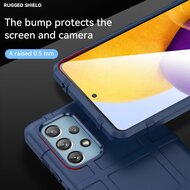 Samsung Galaxy A73 Hoesje - Mobydefend Rugged Shield TPU Backcover - Blauw