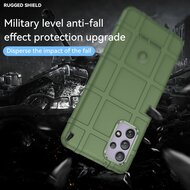 Samsung Galaxy A73 Hoesje, Rugged Shield TPU Gelcase, Groen