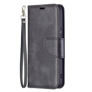 Samsung Galaxy S22 Plus (S22+) Hoesje, MobyDefend Wallet Book Case Met Koord, Zwart