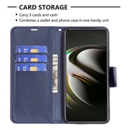 Samsung Galaxy S22 Plus (S22+) Hoesje, MobyDefend Wallet Book Case Met Koord, Blauw