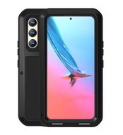 Samsung Galaxy S22 Hoes - Love Mei Metalen Case - Extreme Protection - Zwart