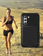 Samsung Galaxy S22 Hoes - Love Mei Metalen Case - Extreme Protection - Zwart