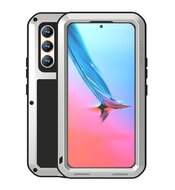 Samsung Galaxy S22 Hoes - Love Mei Metalen Case - Extreme Protection - Zilvergrijs