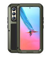 Samsung Galaxy S22 Hoes - Love Mei Metalen Case - Extreme Protection - Groen