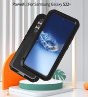 Samsung Galaxy S22 Plus (S22+) Hoes - Love Mei Metalen Case - Extreme Protection - Zwart