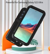 Samsung Galaxy S22 Ultra Hoes - Love Mei Metalen Case - Extreme Protection - Groen
