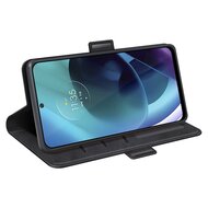 Motorola Moto G71 Hoesje - MobyDefend Luxe Wallet Book Case (Sluiting Zijkant) - Zwart