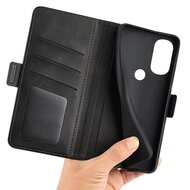 Motorola Moto G71 Hoesje - MobyDefend Luxe Wallet Book Case (Sluiting Zijkant) - Zwart