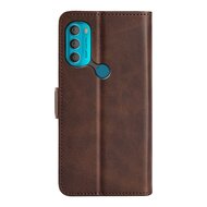 Motorola Moto G71 Hoesje - MobyDefend Luxe Wallet Book Case (Sluiting Zijkant) - Bruin