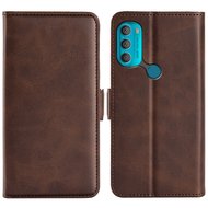 Motorola Moto G71 Hoesje, MobyDefend Luxe Wallet Book Case (Sluiting Zijkant), Bruin