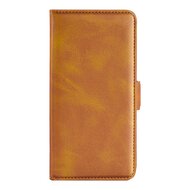 Motorola Moto G71 Hoesje, MobyDefend Luxe Wallet Book Case (Sluiting Zijkant), Lichtbruin