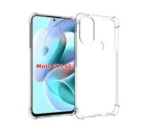 Motorola Moto G71 Hoesje, MobyDefend Transparante Shockproof TPU Gelcase, Verstevigde Hoeken, Volledig Doorzichtig