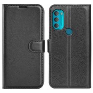 Motorola Moto G71 Hoesje, MobyDefend Kunstleren Wallet Book Case, Zwart