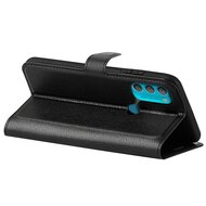 Motorola Moto G71 Hoesje - MobyDefend Kunstleren Wallet Book Case (Sluiting Voorkant) - Zwart