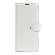Motorola Moto G71 Hoesje, MobyDefend Kunstleren Wallet Book Case, Wit