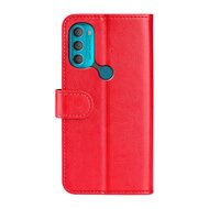 Motorola Moto G71 Hoesje, MobyDefend Wallet Book Case (Sluiting Achterkant), Rood