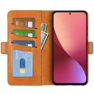 Xiaomi 12 / 12X Hoesje - MobyDefend Luxe Wallet Book Case (Sluiting Zijkant) - Lichtbruin
