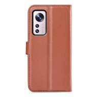 Xiaomi 12 / 12X Hoesje - MobyDefend Kunstleren Wallet Book Case (Sluiting Voorkant) - Bruin