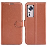 Xiaomi 12 / 12X Hoesje, MobyDefend Kunstleren Wallet Book Case, Bruin