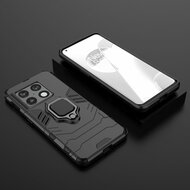OnePlus 10 Pro Hoesje - MobyDefend Dubbelgelaagde Pantsercase Met Standaard - Zwart