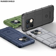 OnePlus 10 Pro Hoesje, Rugged Shield TPU Gelcase, Blauw