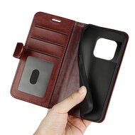 OnePlus 10 Pro Hoesje - MobyDefend Wallet Book Case (Sluiting Achterkant) - Bruin