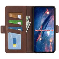 OnePlus 10 Pro Hoesje, MobyDefend Luxe Wallet Book Case (Sluiting Zijkant), Bruin