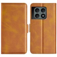 OnePlus 10 Pro Hoesje, MobyDefend Luxe Wallet Book Case (Sluiting Zijkant), Lichtbruin