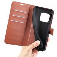 OnePlus 10 Pro Hoesje - MobyDefend Kunstleren Wallet Book Case (Sluiting Voorkant) - Bruin