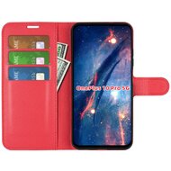 OnePlus 10 Pro Hoesje, MobyDefend Kunstleren Wallet Book Case, Rood