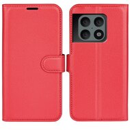 OnePlus 10 Pro Hoesje - MobyDefend Kunstleren Wallet Book Case (Sluiting Voorkant) - Rood