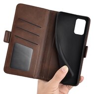 Samsung Galaxy A73 Hoesje - MobyDefend Luxe Wallet Book Case (Sluiting Zijkant) - Bruin