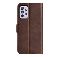 Samsung Galaxy A73 Hoesje - MobyDefend Luxe Wallet Book Case (Sluiting Zijkant) - Bruin