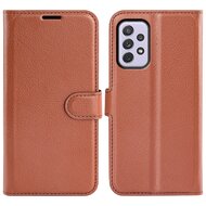 Samsung Galaxy A73 Hoesje, MobyDefend Kunstleren Wallet Book Case, Bruin