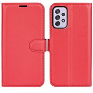 Samsung Galaxy A73 Hoesje, MobyDefend Kunstleren Wallet Book Case, Rood