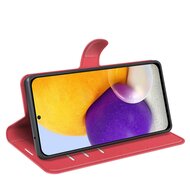 Samsung Galaxy A73 Hoesje - MobyDefend Kunstleren Wallet Book Case (Sluiting Voorkant) - Rood