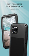 Apple iPhone 12 Pro Hoes - Love Mei Metalen Case - Extreme Protection - Zwart