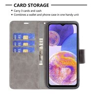 Motorola Moto G71 Hoesje - MobyDefend Wallet Book Case Met Koord - Grijs