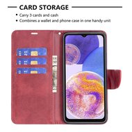 Motorola Moto G71 Hoesje, MobyDefend Wallet Book Case Met Koord, Rood