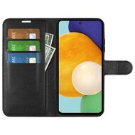 Samsung Galaxy A13 (4G) Hoesje, MobyDefend Kunstleren Wallet Book Case, Zwart