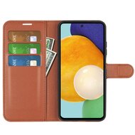 Samsung Galaxy A13 (4G) Hoesje, MobyDefend Kunstleren Wallet Book Case, Bruin