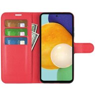 Samsung Galaxy A13 (4G) Hoesje, MobyDefend Kunstleren Wallet Book Case, Rood