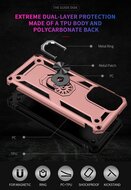 Samsung Galaxy A23 Hoesje - MobyDefend Pantsercase Met Draaibare Ring - Zilvergrijs