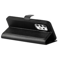 Samsung Galaxy A23 Hoesje - MobyDefend Kunstleren Wallet Book Case (Sluiting Voorkant) - Zwart