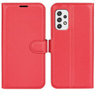 Samsung Galaxy A23 Hoesje - MobyDefend Kunstleren Wallet Book Case (Sluiting Voorkant) - Rood