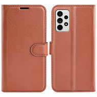 Samsung Galaxy A33 Hoesje - MobyDefend Kunstleren Wallet Book Case (Sluiting Voorkant) - Bruin