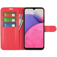 Samsung Galaxy A33 Hoesje - MobyDefend Kunstleren Wallet Book Case (Sluiting Voorkant) - Rood