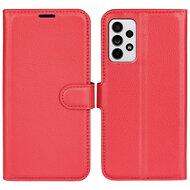 Samsung Galaxy A33 Hoesje - MobyDefend Kunstleren Wallet Book Case (Sluiting Voorkant) - Rood