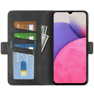 Samsung Galaxy A33 Hoesje, MobyDefend Luxe Wallet Book Case (Sluiting Zijkant), Zwart