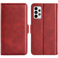 Samsung Galaxy A33 Hoesje, MobyDefend Luxe Wallet Book Case (Sluiting Zijkant), Rood